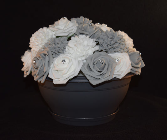 Pot funéraire floral