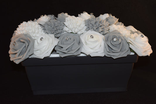 Pot rectangulaire floral