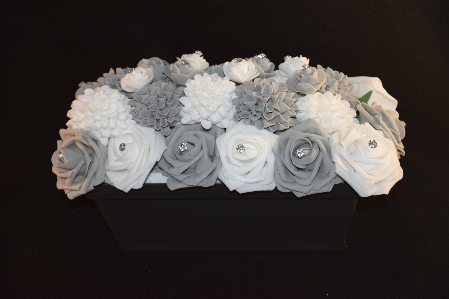 Pot rectangulaire floral